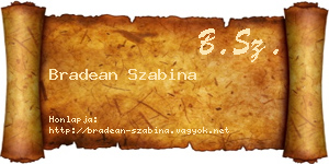 Bradean Szabina névjegykártya