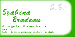 szabina bradean business card